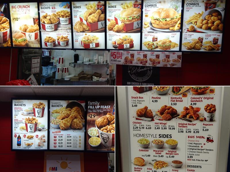 KFC Menu