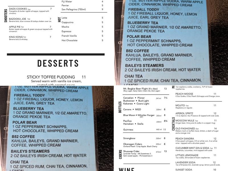 Moose Mulligans Public Eatery Menu