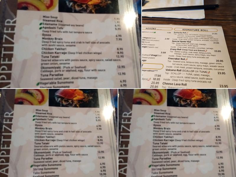 Mill Bay Sushi Menu