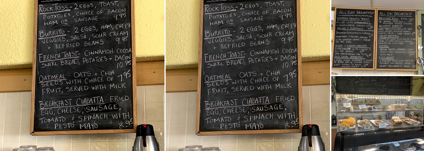 Stone's Throw Cafe Menu