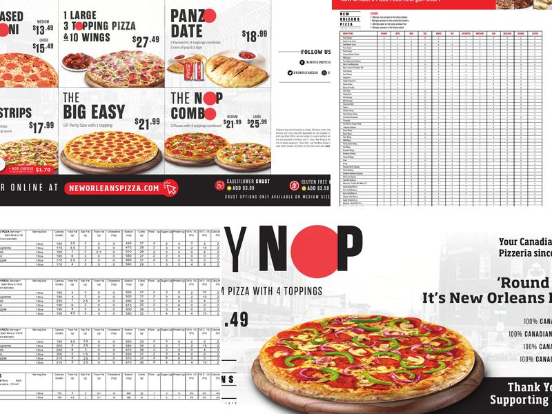 New Orleans Pizza Menu