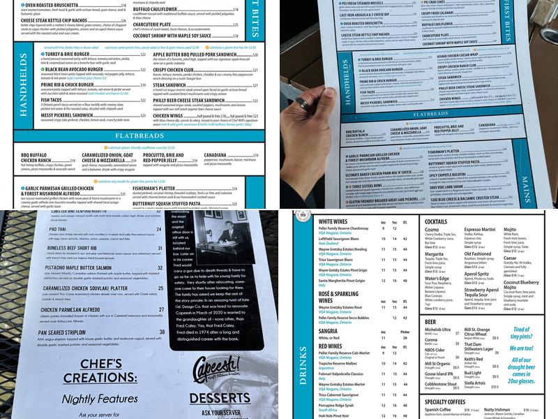 Stillwaters Menu
