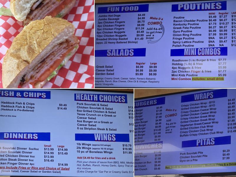 Texas Burger & Pizza Menu