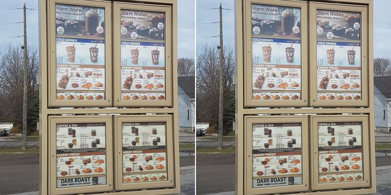 Tim Hortons Menu
