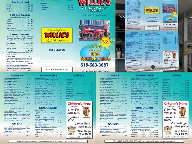 Willie's Menu
