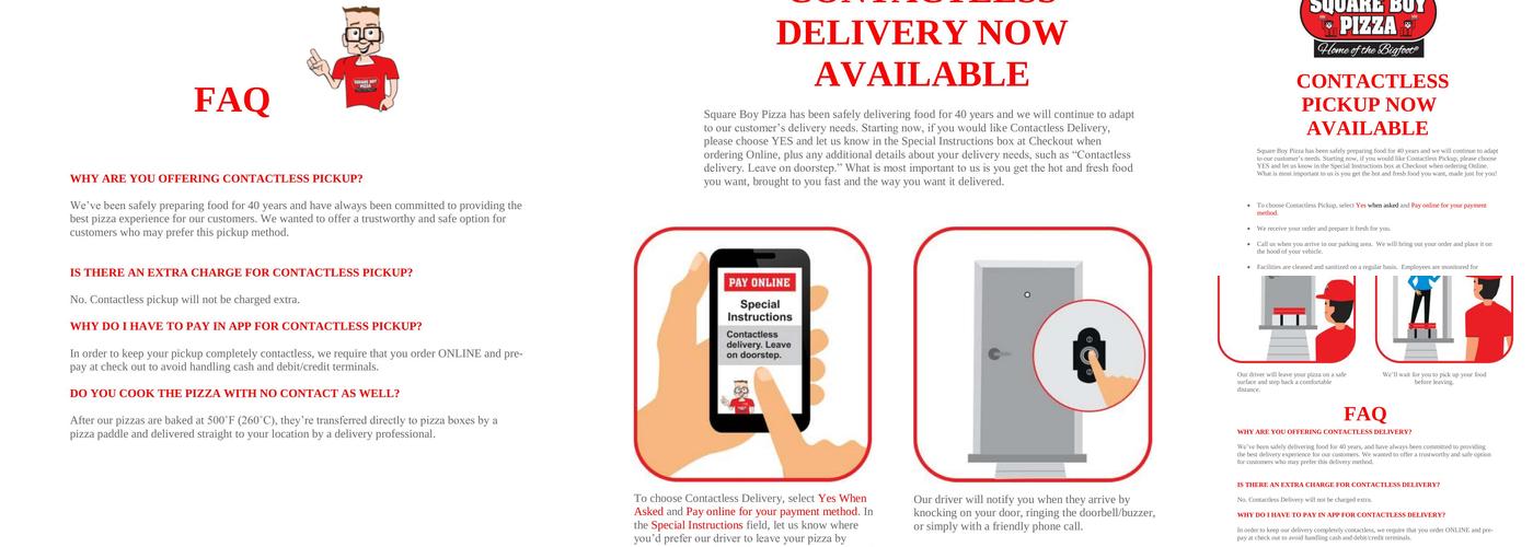 Square Boy Pizza & Subs Menu