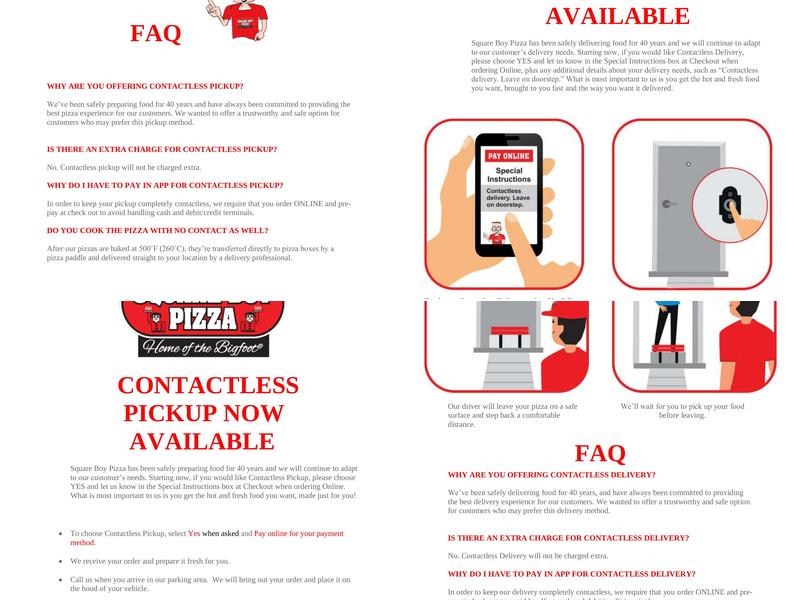Square Boy Pizza & Subs Menu