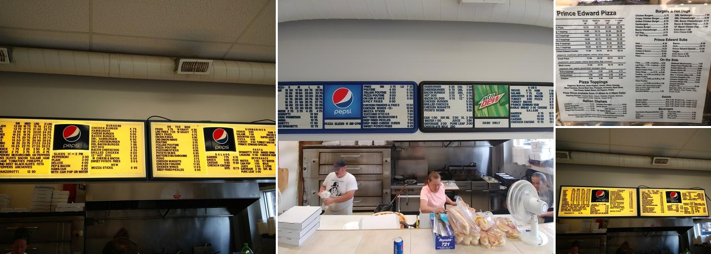 Prince Edward pizza Menu