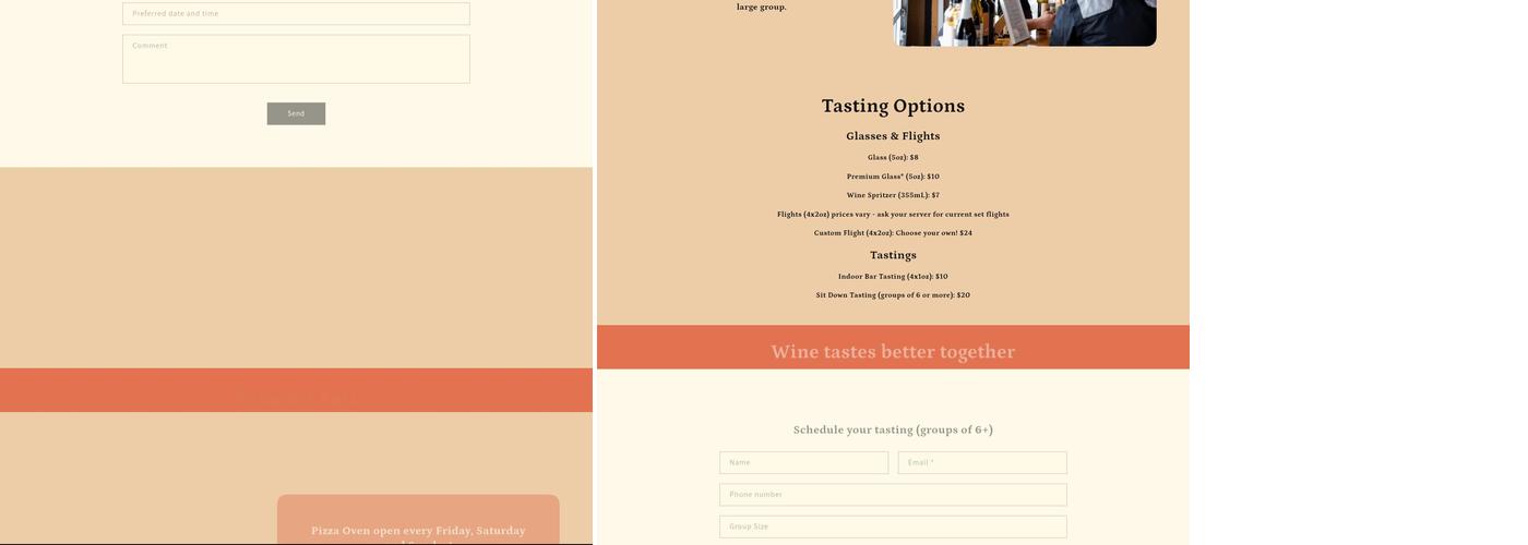 Three Dog Winery Menu