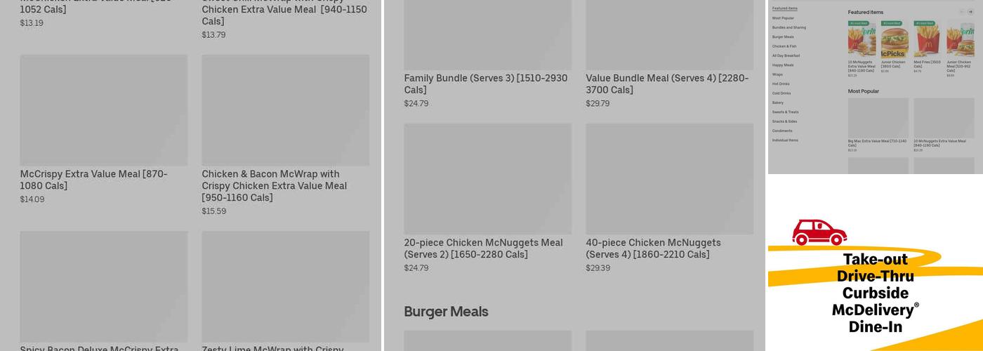 McDonalds Menu