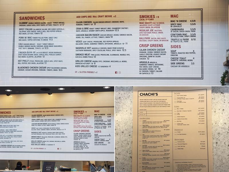 Chachi's Menu