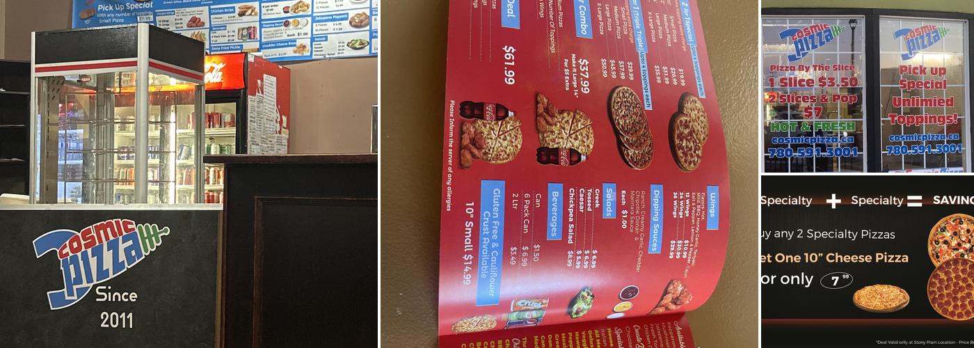 Cosmic Pizza - Town of Stony Plain Menu