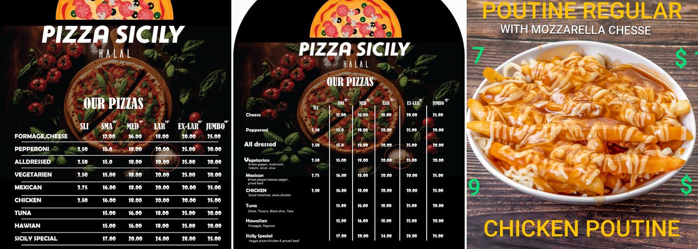 Pizza Sicily Halal Menu