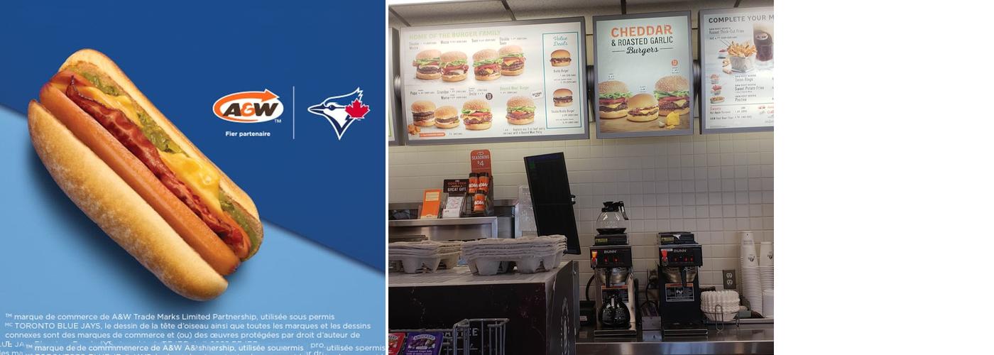A&W Canada Menu