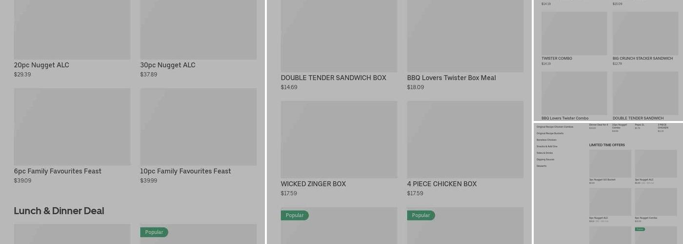 KFC Menu