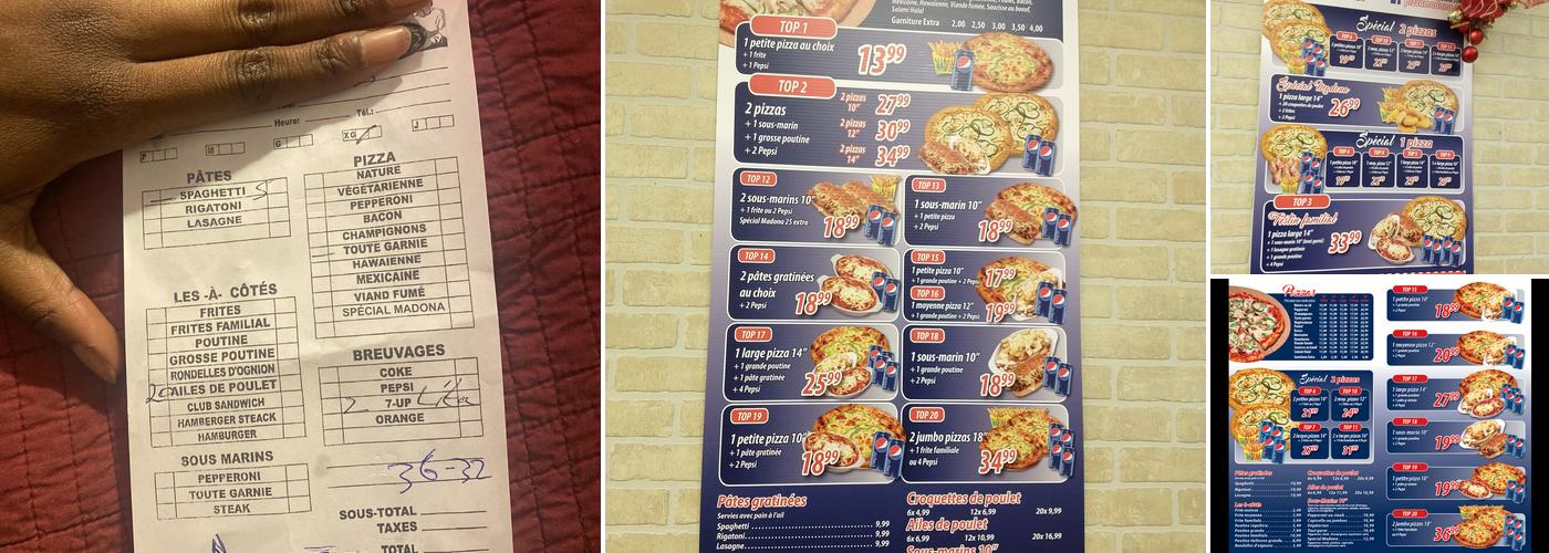 Pizza Madona Repentigny Menu