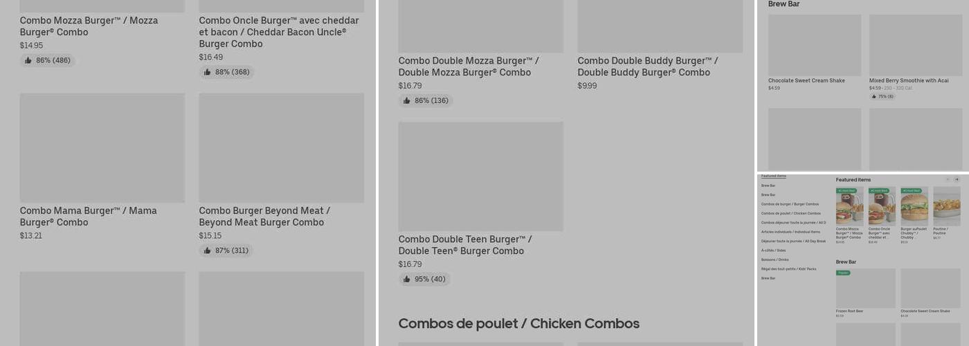 A&W Canada Menu