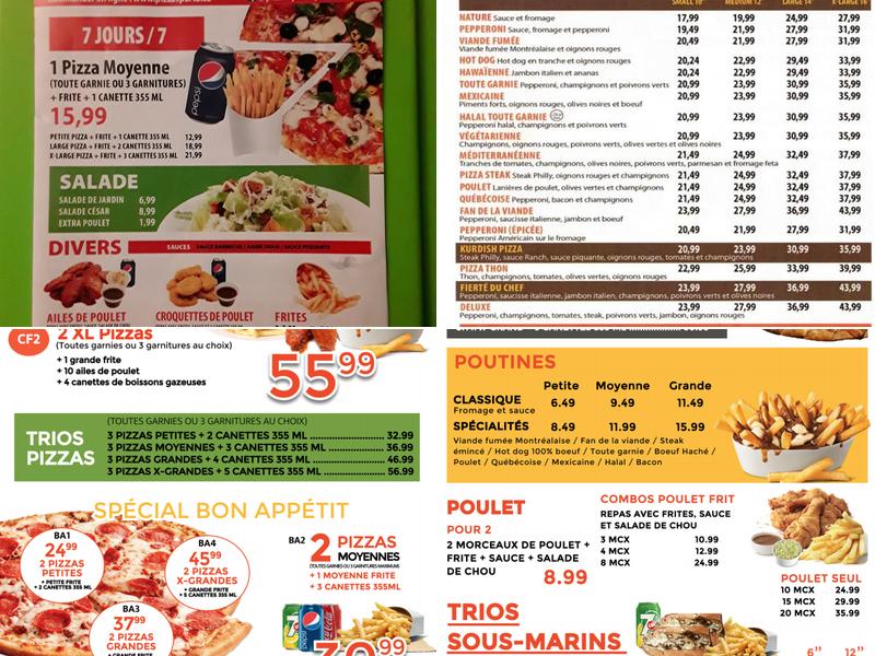 Pizza Sparta Menu