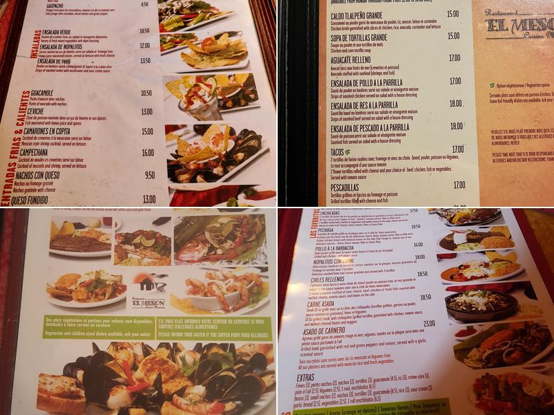 El Meson Menu