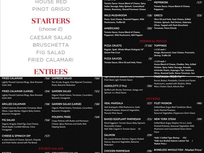 Stonefire Menu