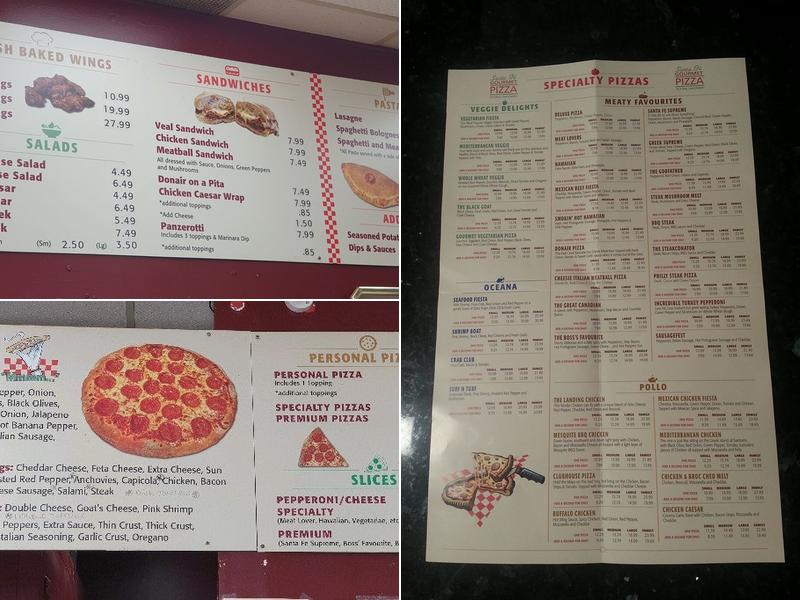 Santa Fe Pizza Menu