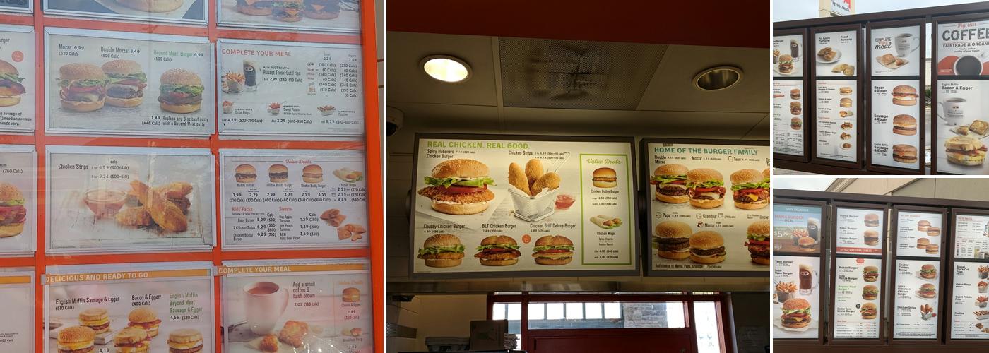 A&W Canada Menu