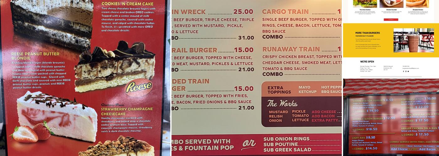 Burger Station Menu