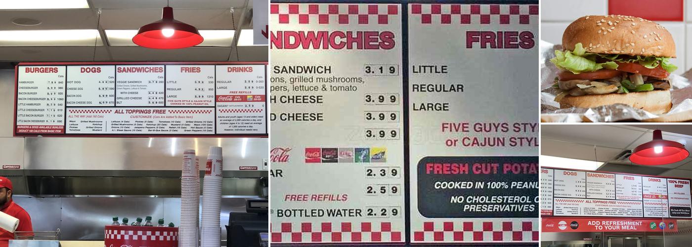 Five Guys Menu
