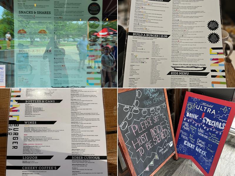 Ground Burger Bar Menu