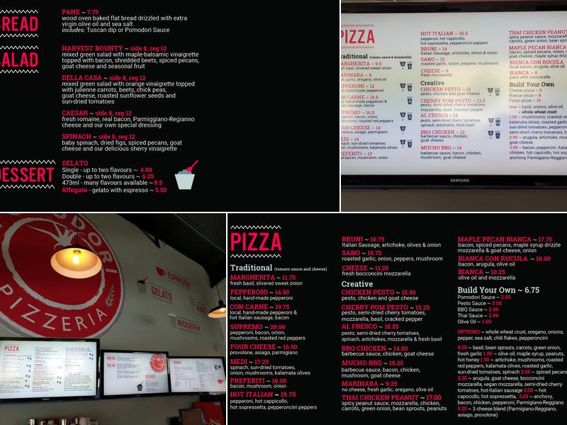 Pomodori Pizza Rothesay Menu