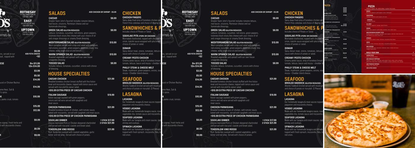 Vito's Menu