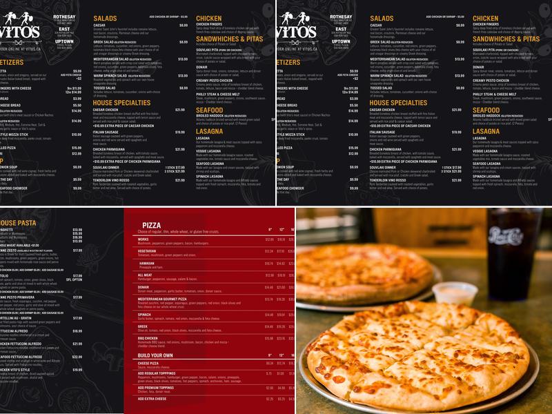 Vito's Menu