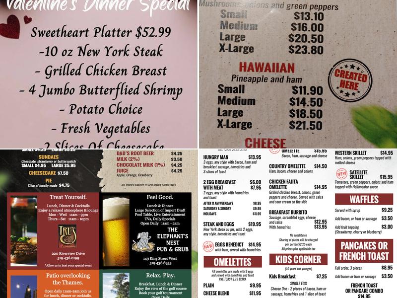 Satellite Restaurant Menu