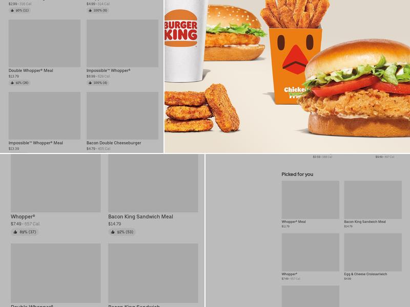 Burger King Menu