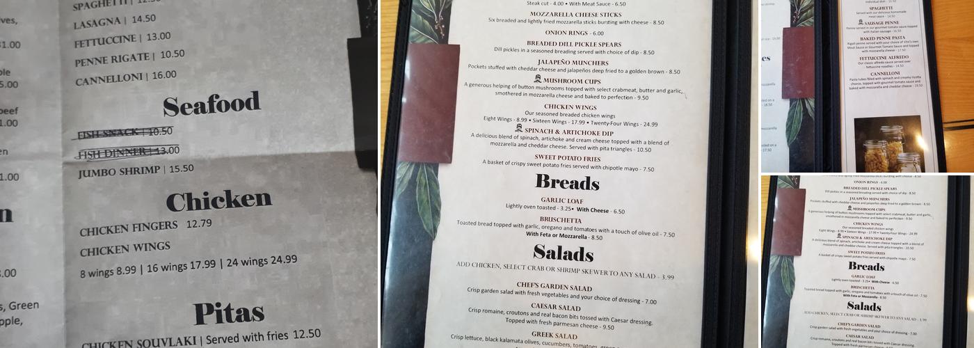 Vito's Pizzeria Menu