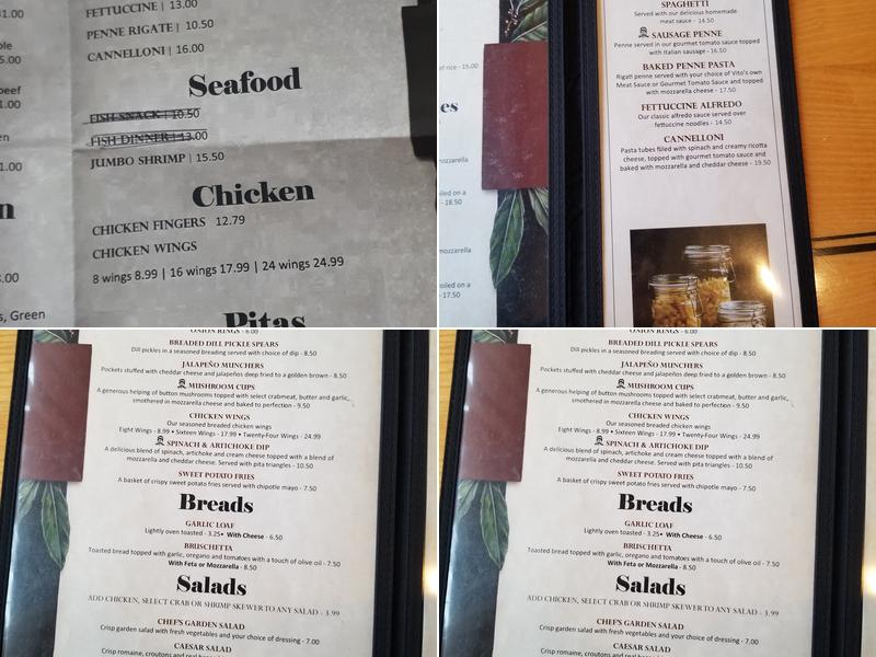 Vito's Pizzeria Menu