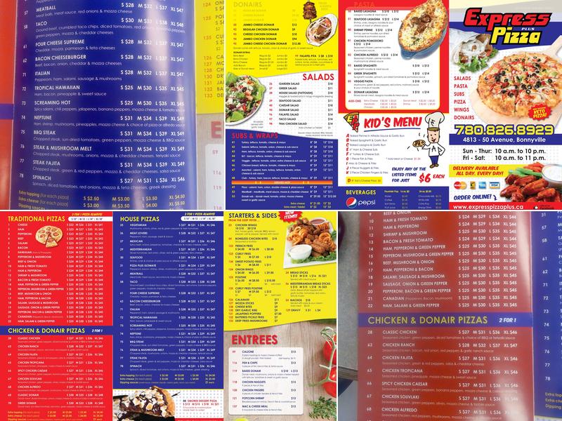 Express Pizza Plus Menu