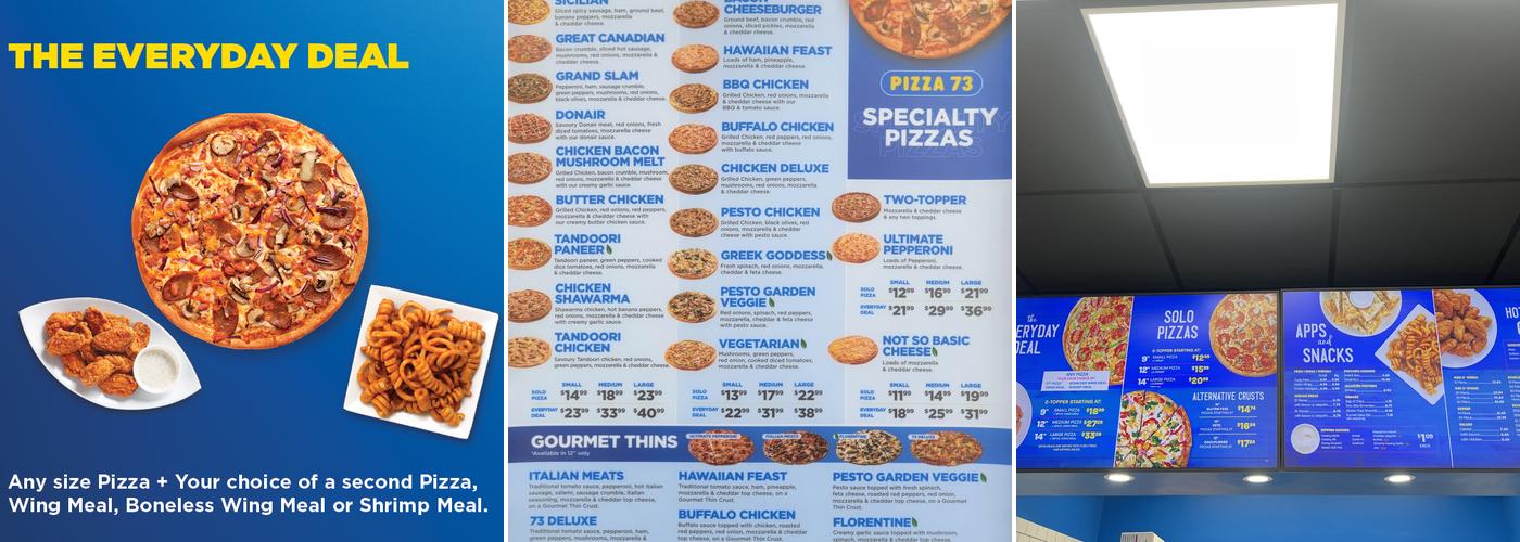 Pizza 73 Menu