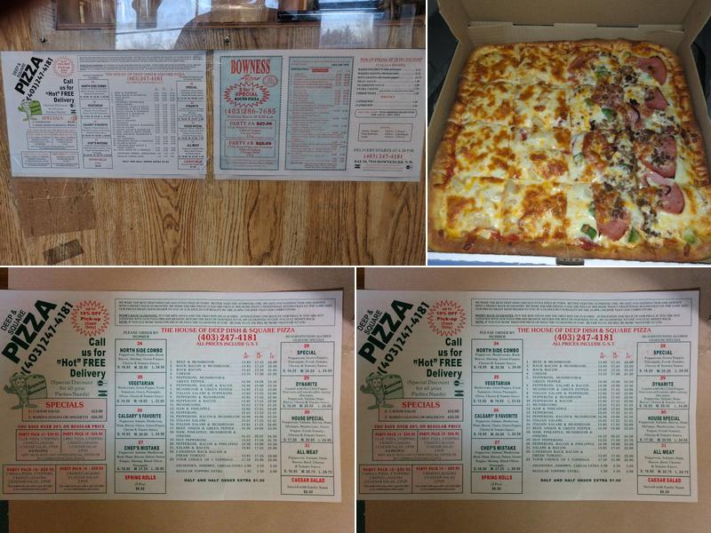 Deep & Square Pizza / Bowness Pizza (2 for 1 Round Pizza) Menu