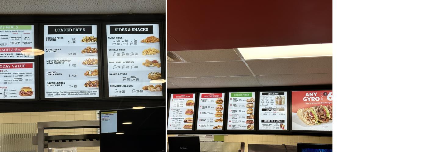 Arby's Menu