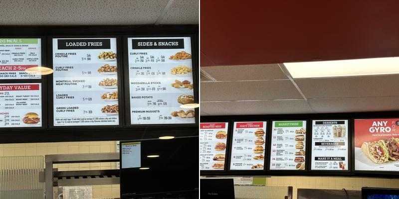 Arby's Menu