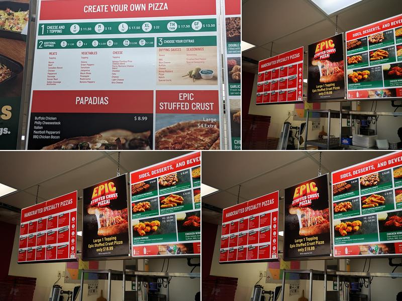 Papa Johns Pizza Menu