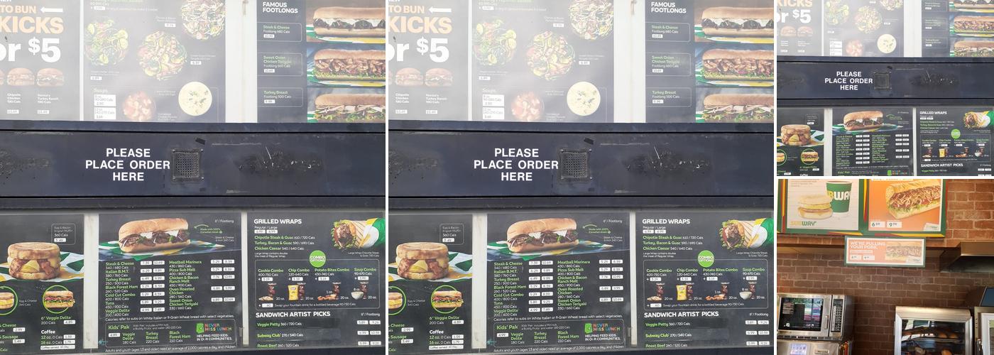 Subway Menu