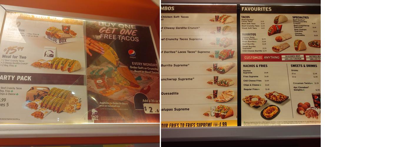 Taco Bell Menu