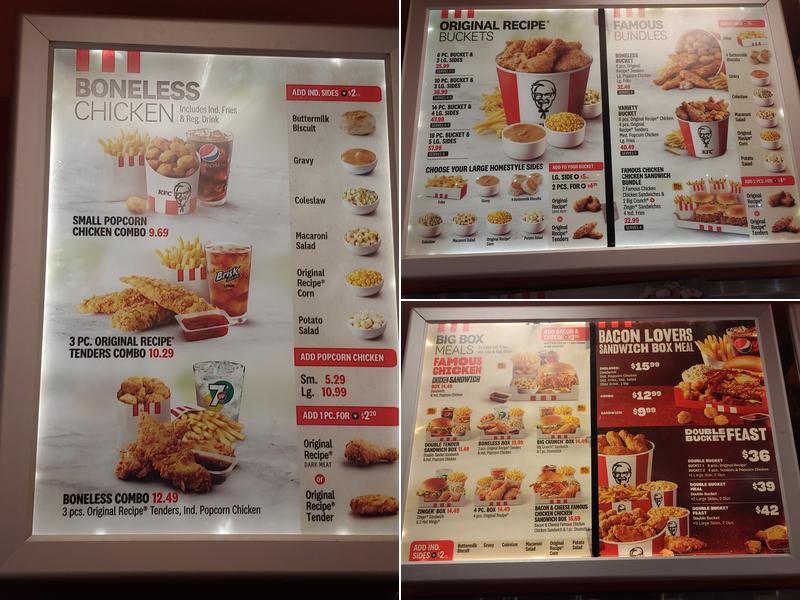 KFC Menu
