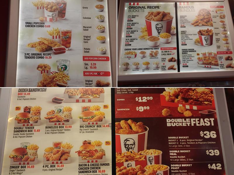 KFC Menu