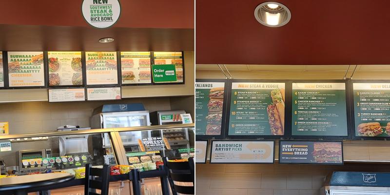 Subway Menu