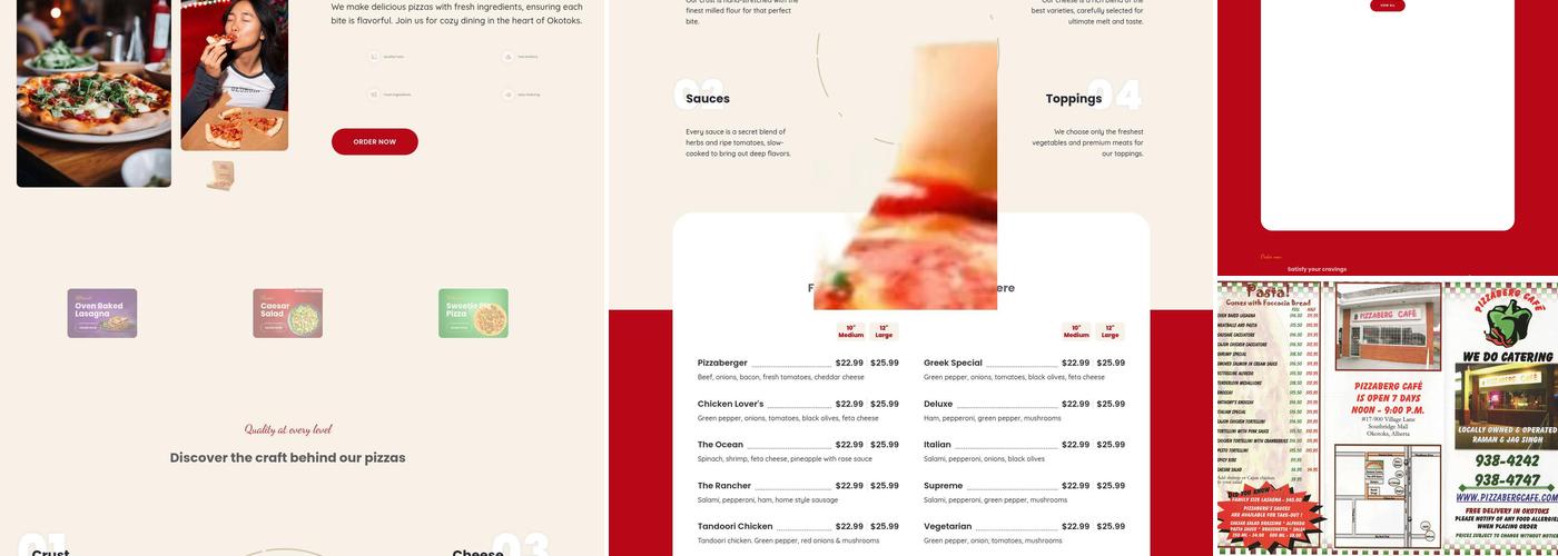 Pizzaberg Cafe Menu