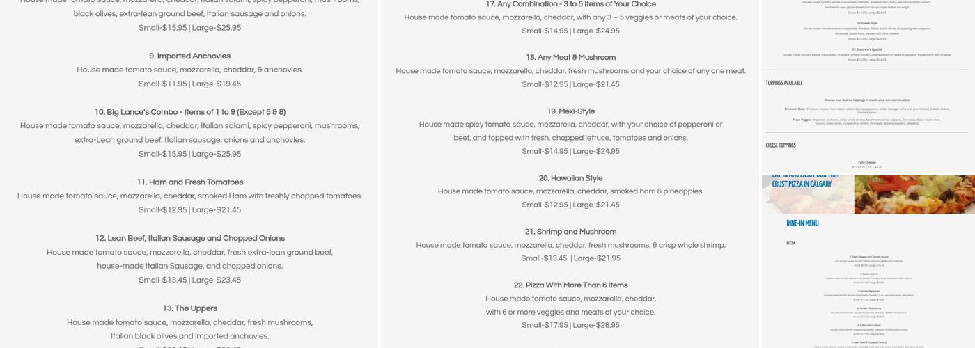 John Henry's Pub Menu