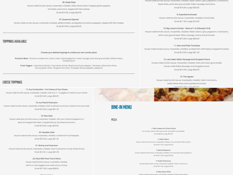 John Henry's Pub Menu